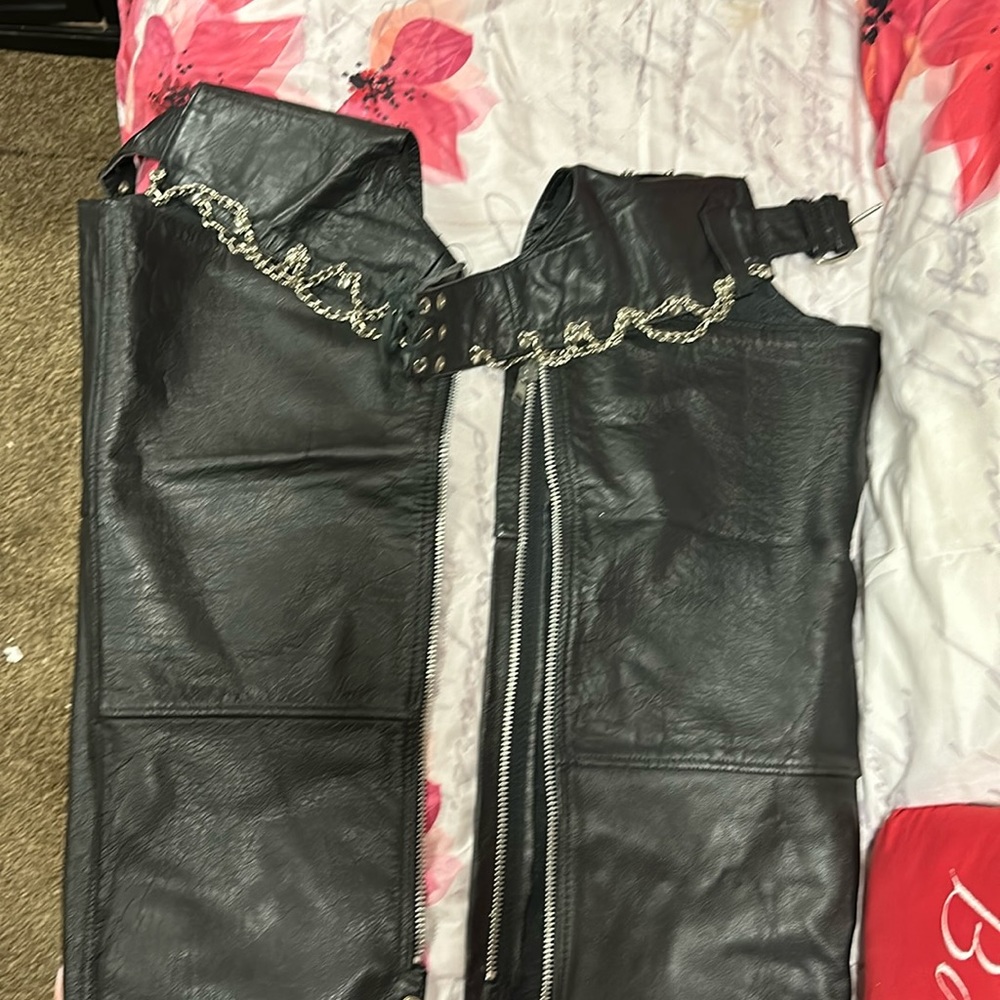 Woman’s leather vintage chaps